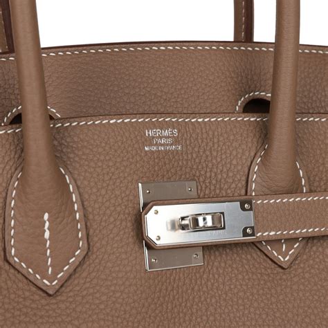 hermes birkin 30 in etoupe swift leather palladium|hermes ghw etoupe.